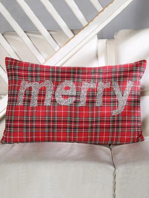 embroidered pillow cover ( 35 x 65 cm, pack of - 2, red) - 14958530 - Standard Image - 2
