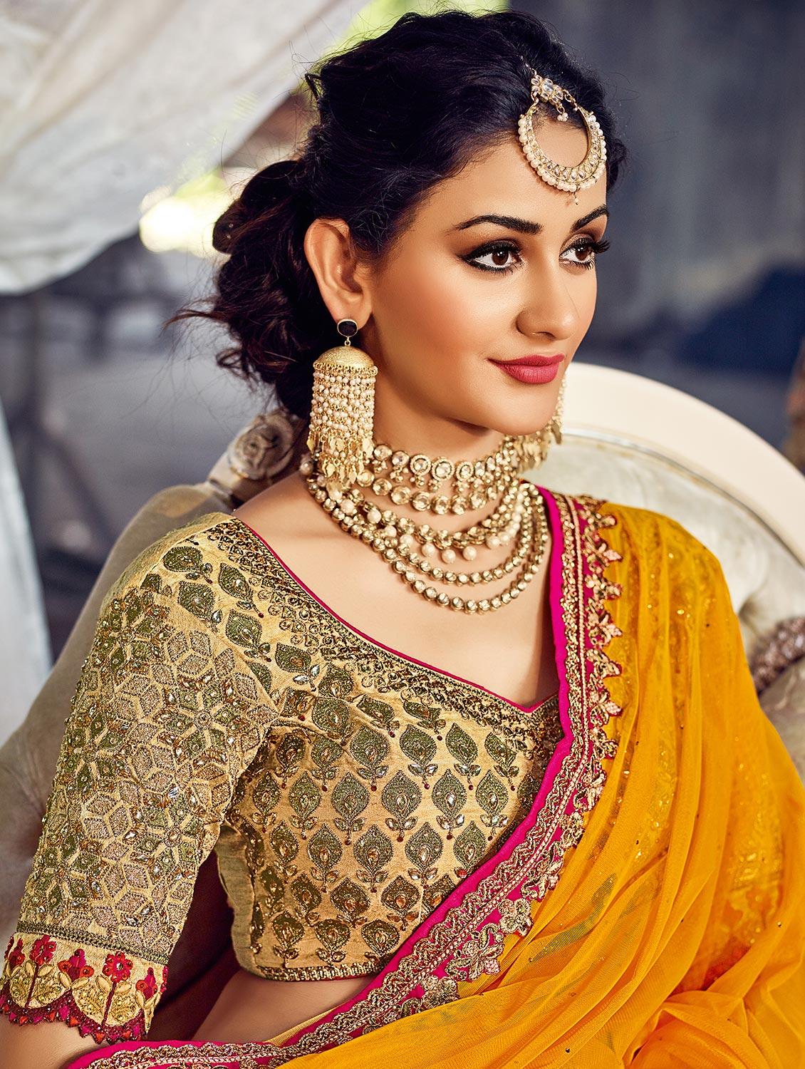 pink silk semi-stitched flared lehenga - 14959875 - Zoom Image - 2