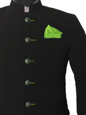 green silk pocketsquare - 14960178 - Standard Image - 2