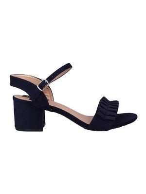 navy ankle strap sandal - 14960995 - Standard Image - 2