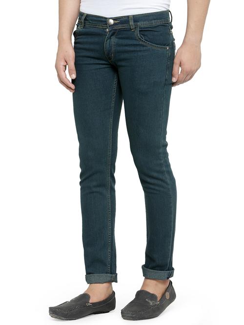 green denim plain jeans - 14961266 - Standard Image - 1