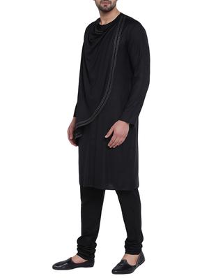 black rayon long kurta - 14961380 - Standard Image - 2