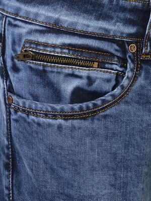 blue cotton blend distressed jeans - 14961749 - Standard Image - 5