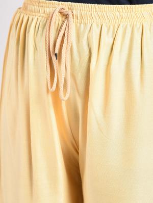 gold solid cotton palazzo - 14961917 - Standard Image - 5