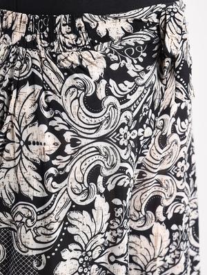 black printed rayon palazzo - 14961920 - Standard Image - 5