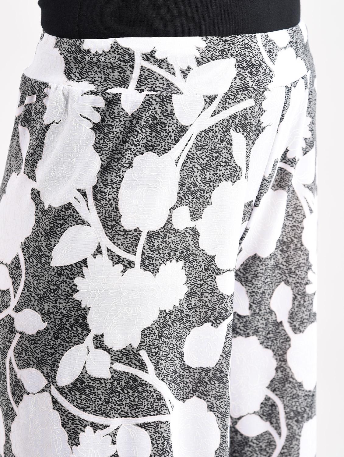 black printed georgette palazzo - 14961925 - Zoom Image - 5