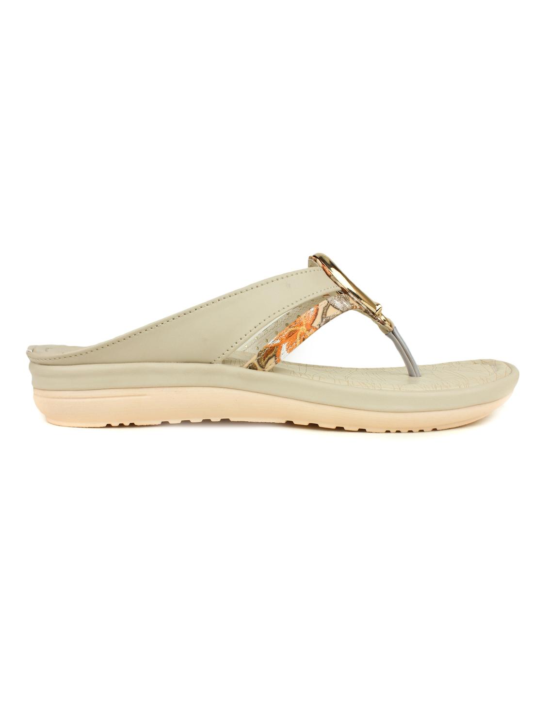 beige toe separator slippers - 14962158 - Zoom Image - 2