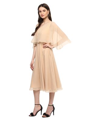 beige single shoulder dress - 14962975 - Standard Image - 2