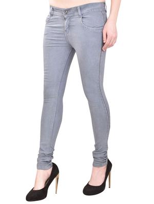 grey solid denim jeans - 14964866 - Standard Image - 2