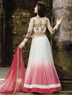 white net flared suits semistitched suit - 14965274 - Standard Image - 2