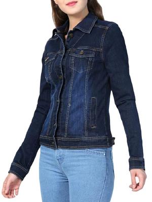dark blue denim summer jacket - 14969661 - Standard Image - 2