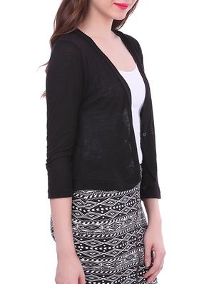 black viscose shrug - 14969767 - Standard Image - 2