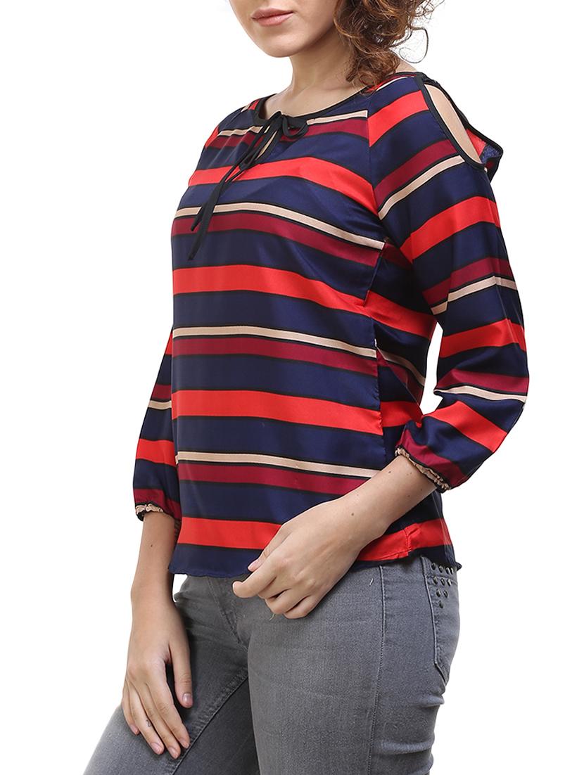 navy blue striped top - 14970809 - Zoom Image - 2
