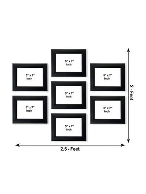 set of 7 collage black memory wall frames (7.5 x 7 inch)-black - 14972600 - Standard Image - 2