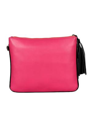 pink leatherette pouch clutch - 14973574 - Standard Image - 2