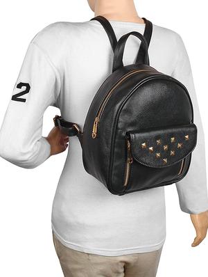 black leatherette (pu) regular backpack - 14980883 - Standard Image - 5