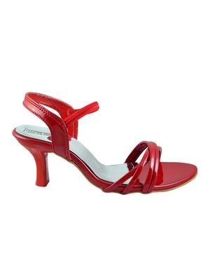 red pu back strap sandals - 14981707 - Standard Image - 2