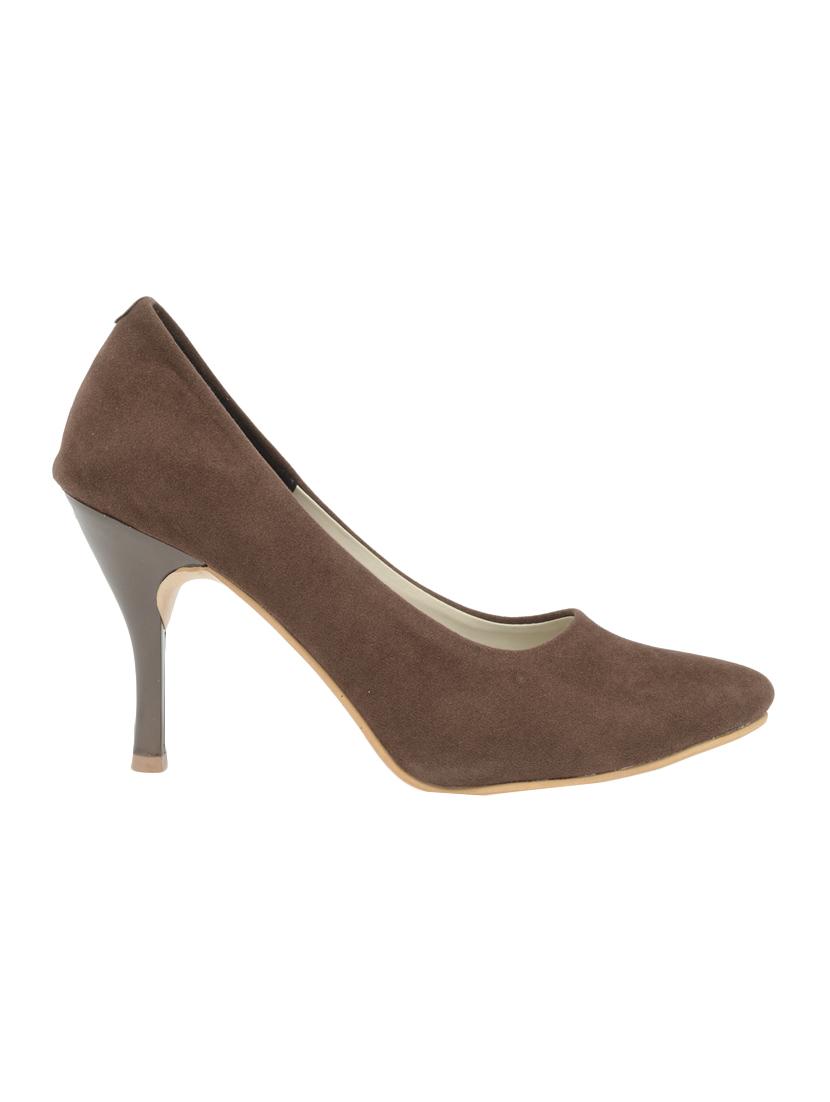brown suede slip on pumps - 14984122 - Zoom Image - 2