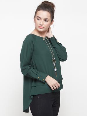 solid green layered top - 14984819 - Standard Image - 2
