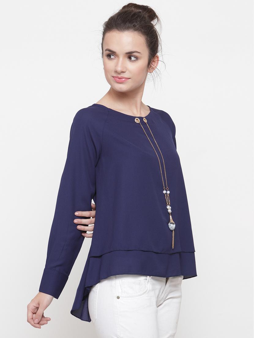 solid blue layered top - 14984820 - Zoom Image - 2