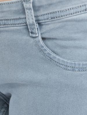 grey denim knee slit jeans - 14985290 - Standard Image - 5