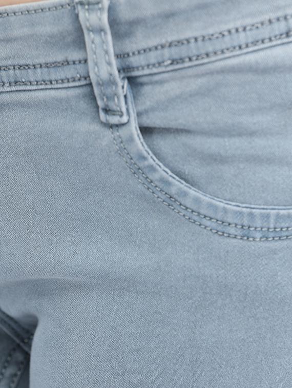 grey denim knee slit jeans - 14985290 - Zoom Image - 5