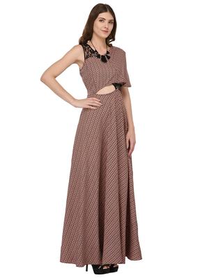 lace detailed asymmetric gown - 14985820 - Standard Image - 2