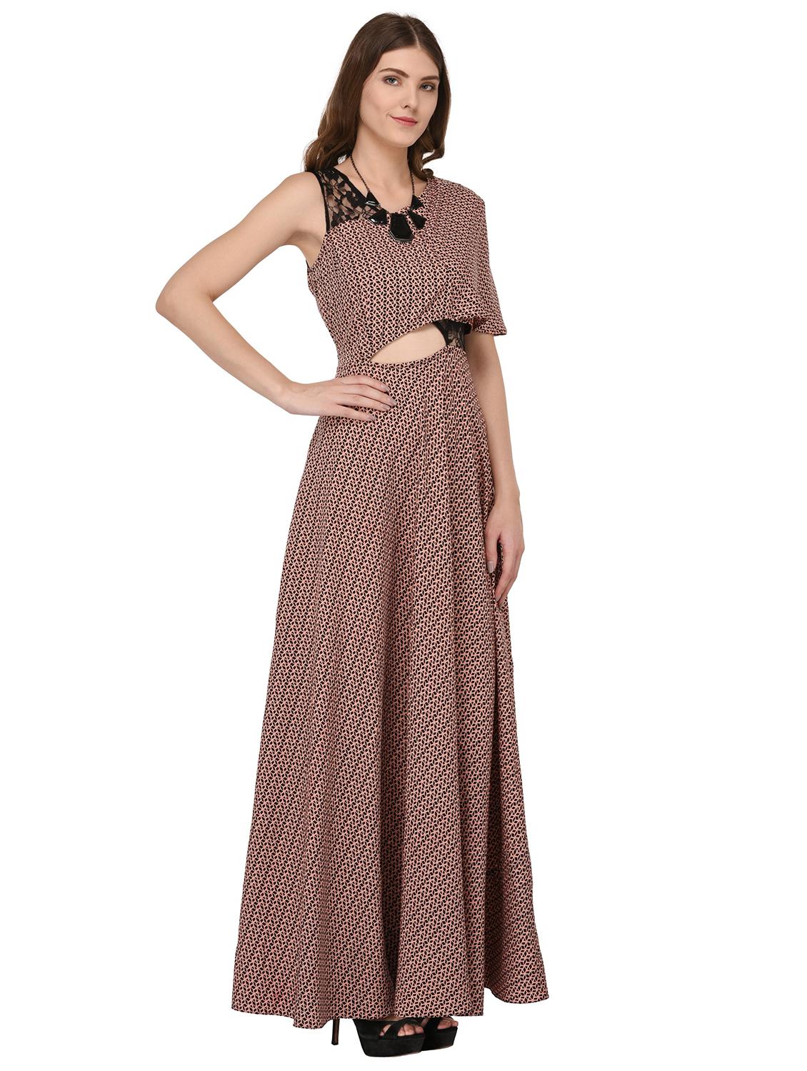 lace detailed asymmetric gown - 14985820 - Zoom Image - 2