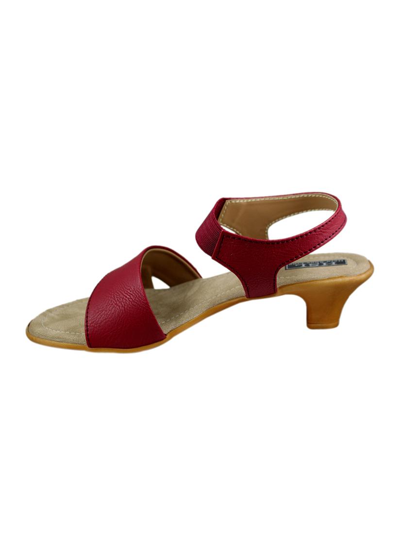 red faux leather back strap sandals - 14986268 - Zoom Image - 2