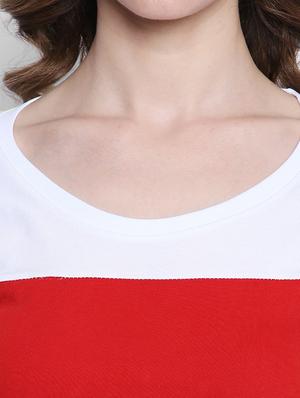 round neck color block tee - 14986846 - Standard Image - 5