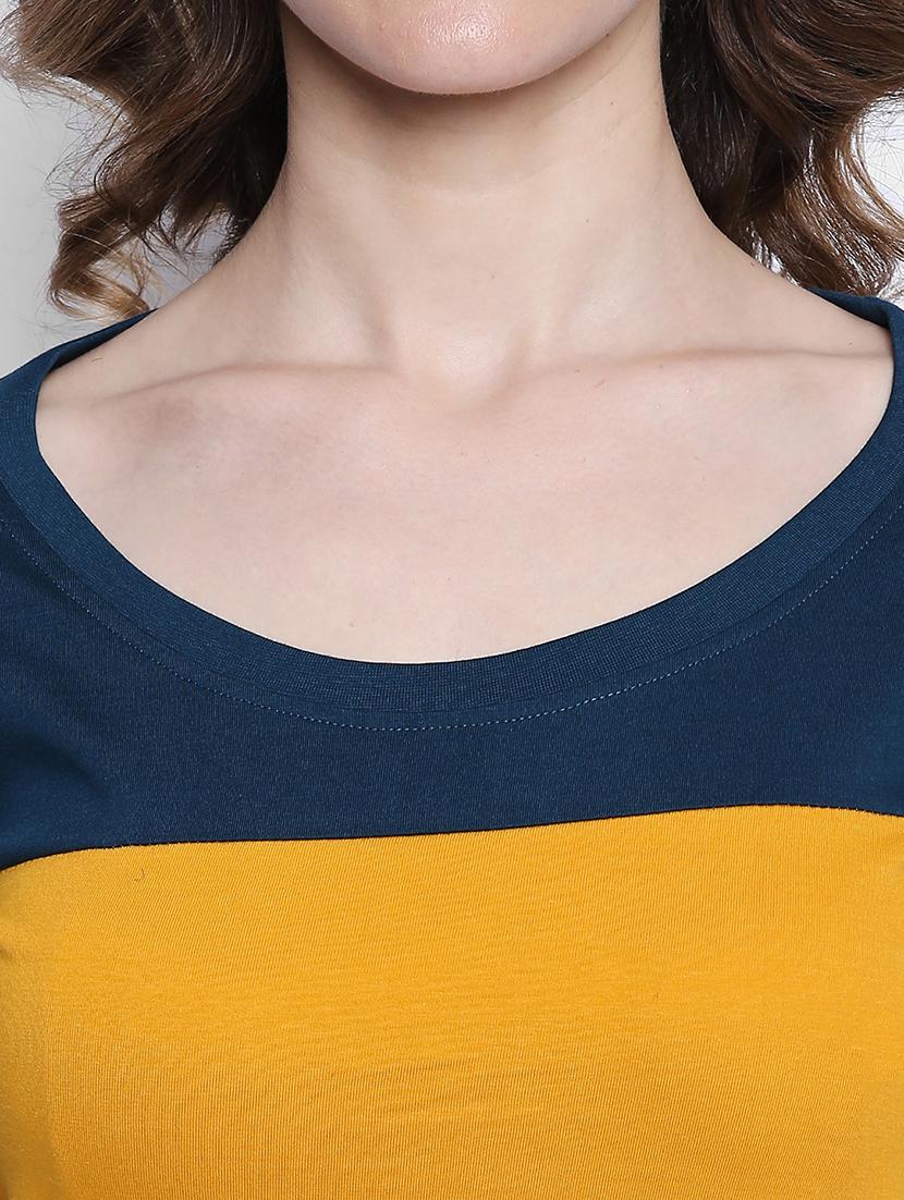 scoop neck color block tee - 14986847 - Zoom Image - 5
