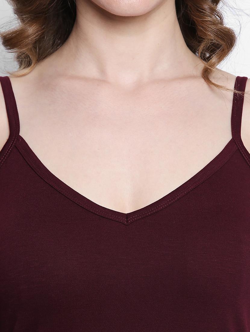 maroon solid cotton top - 14986859 - Zoom Image - 5