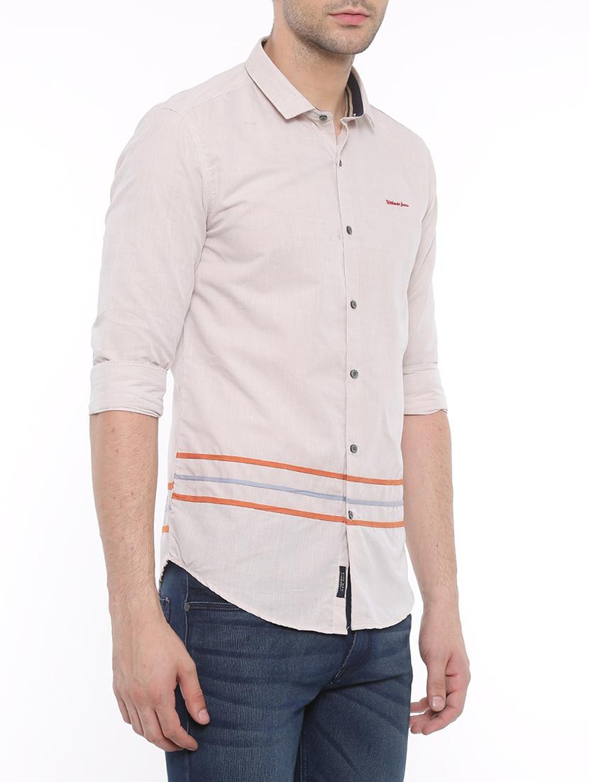 beige cotton casual shirt - 14986985 - Zoom Image - 2