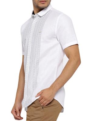 white linen casual shirt - 14987048 - Standard Image - 2