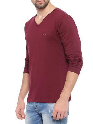 maroon cotton t-shirt - 14987088 - Standard Image - 2