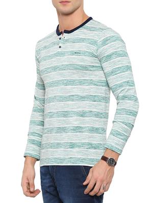green viscose striped t-shirt - 14987107 - Standard Image - 2