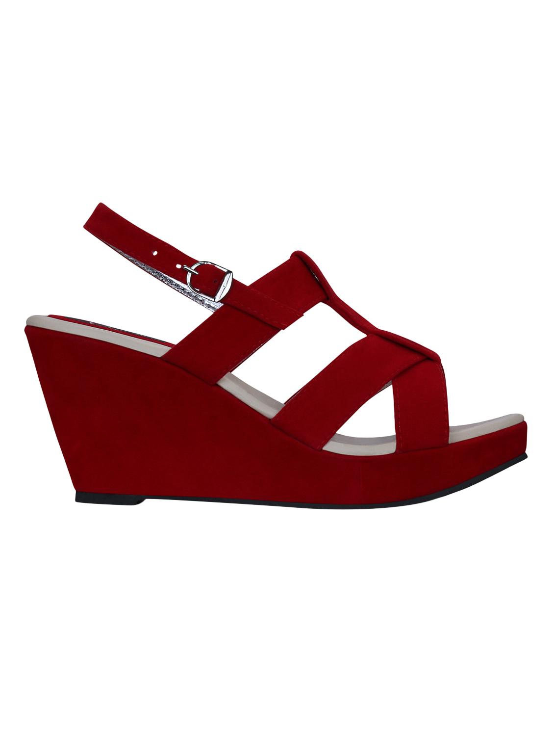 Kielz-Red-Wedge-Sandals - 14987399 - Zoom Image - 2