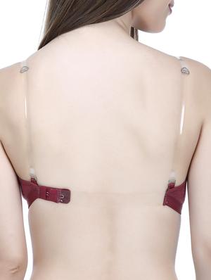 maroon hosery backless bra - 14987600 - Standard Image - 2