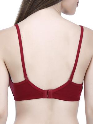 solid maroon hosery bra - 14987631 - Standard Image - 2