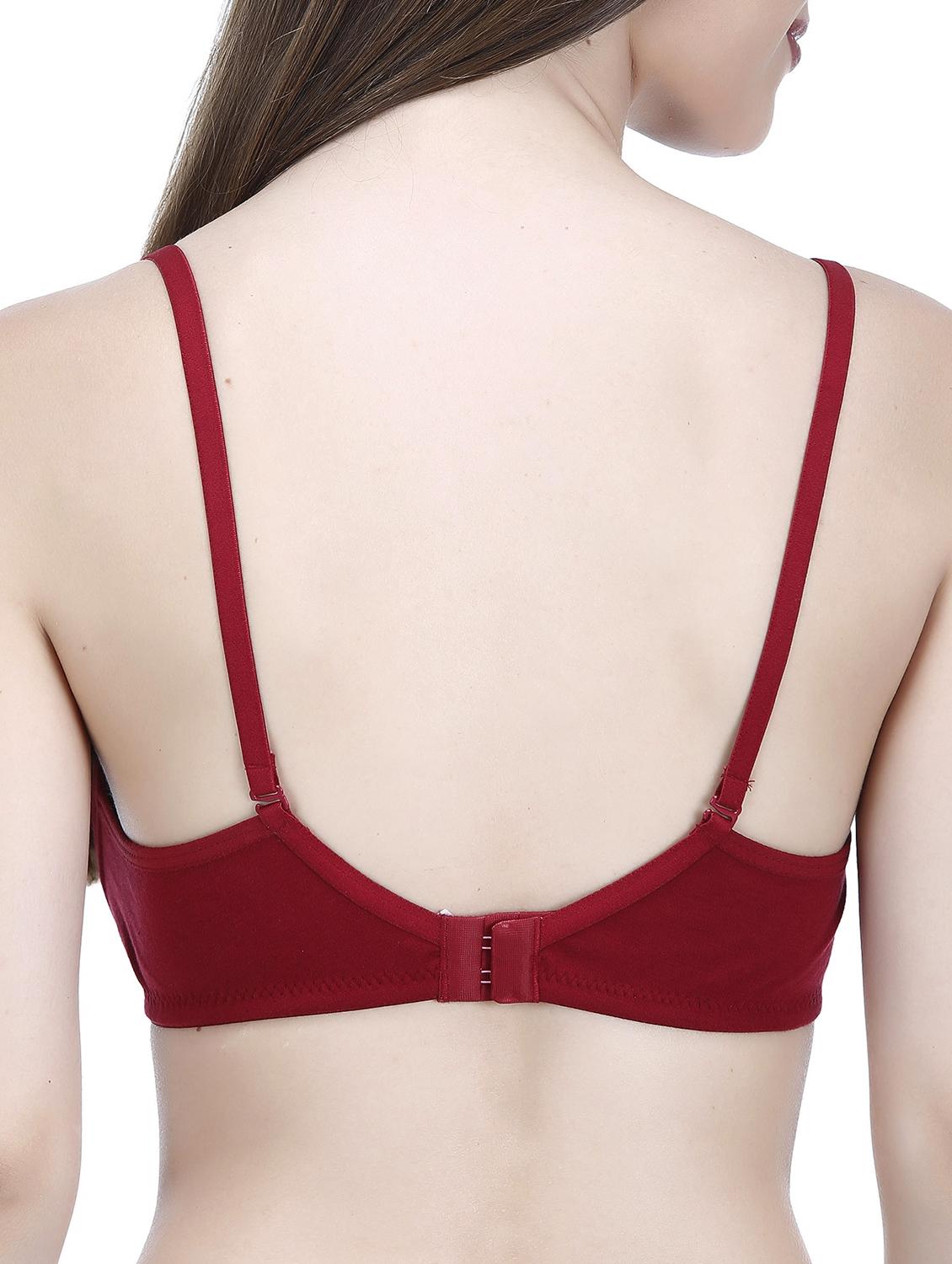 solid maroon hosery bra - 14987631 - Zoom Image - 2