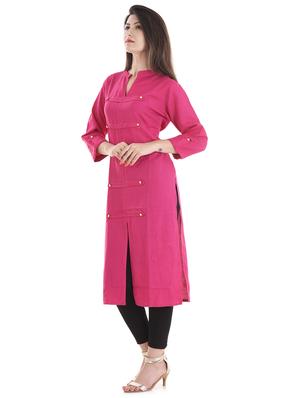 pink rayon kurta - 14987847 - Standard Image - 2