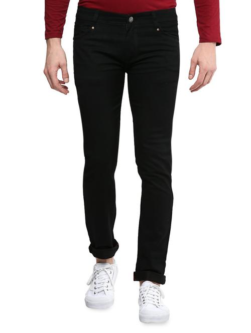 black cotton plain jeans - 14989972 - Standard Image - 1
