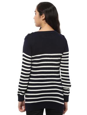 navy blue striped pullover - 14991941 - Standard Image - 2