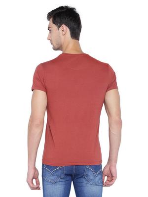 brown cotton front print t-shirt - 14992491 - Standard Image - 2