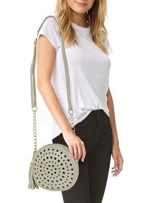 cream leatherette sling bag - 14992728 - Standard Image - 5