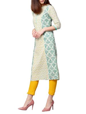 white cotton kurta pant set - 14992846 - Standard Image - 2