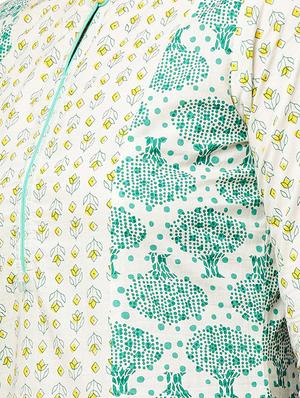 white cotton kurta pant set - 14992846 - Standard Image - 5