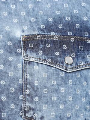 blue cotton casual shirt - 14994723 - Standard Image - 5