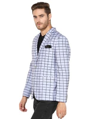 blue cotton casual blazer - 14996411 - Standard Image - 2