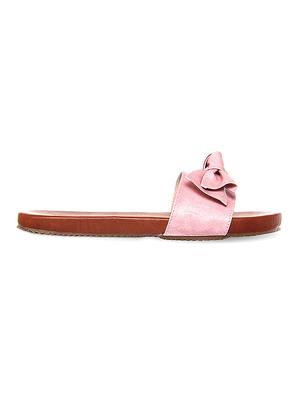 pink faux leather slides - 14996549 - Standard Image - 2